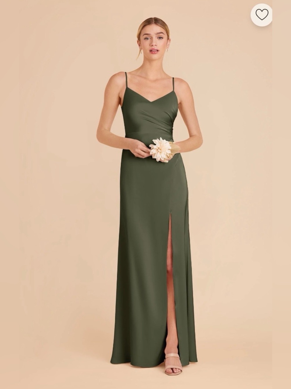 Birdy Grey Matte Satin Olive Catherine Bridesmaid Dress